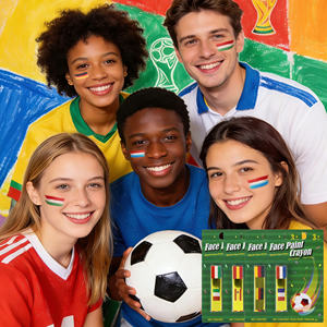 Crayons <span class=keywords><strong>de</strong></span> peinture acrylique non toxiques et résistants à la transpiration aux couleurs du drapeau <span class=keywords><strong>de</strong></span> la Coupe du Monde pour enfants, fans <span class=keywords><strong>de</strong></span> football, <span class=keywords><strong>d</strong></span>écorations <span class=keywords><strong>de</strong></span> matchs France Allemagne - Product Image 1