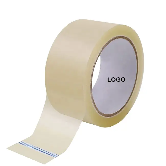 Özel Logo 40Mic * 48Mm * 95Y şeffaf kutu sızdırmazlık nakliye ambalaj bandı şeffaf yapıştırıcı Bopp ambalaj bandı
