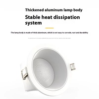 Spot encastré LED rond 75 mm à trou ouvert anti-éblouissement pour salon, chambre et bureau – Vente directe usine