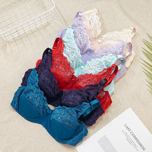 <span class=keywords><strong>Sujetador</strong></span> Push-Up Tallas Grandes con Copas Finas y Aros, Lencería Sexy de Encaje para Mujer, Tallas <span class=keywords><strong>C</strong></span> y D - Product Image 4