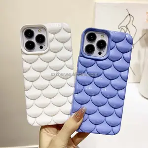 Top Supplier Fish Scale Design Candy Colors Shockproof TPU Mobile Phone Back Cover Case For Iphone 14 Pro