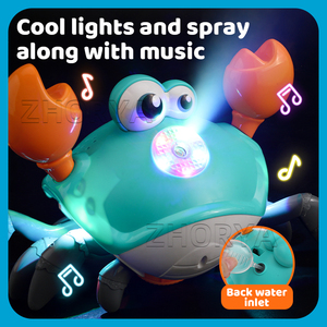 Zhorya bé bò Đồ chơi giáo dục đa chức năng phun điện tử đi bộ nhảy múa cua với âm nhạc và ánh sáng - Product Image 4