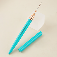 Ensemble de 5 pinceaux de nail art en plastique de style japonais pour l'airbrush, pour la peinture florale, le dessin et le pointillage, 8 couleurs, pour le marché international