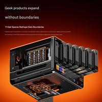 AMD Ryzen 7 PRO 8845HS 8-Core 16-Thread 6+5 Bay Desktop NAS Server USB4 OCuLink Penyimpanan Terhubung Jaringan Server Cadangan File