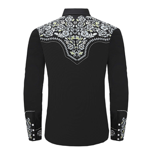 <span class=keywords><strong>เสื้อ</strong></span>เชิ้ตคาวบอยตะวันตกแขนยาวทรงสลิมฟิตย้อนยุคมีกระดุมปัก<span class=keywords><strong>ลาย</strong></span><span class=keywords><strong>ดอกไม้</strong></span>ออกแบบได้ตามต้องการ - Product Image 4