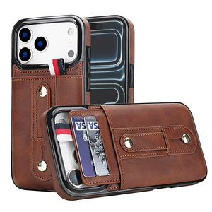Funda Cartera con Tarjetero y Soporte para <span class=keywords><strong>iPhone</strong></span> 17 Pro Max, Funda de Cuero Sintético de Lujo con Soporte para Teléfono Móvil para <span class=keywords><strong>iPhone</strong></span> 14 15 16 17 Pro Max - Product Image 1