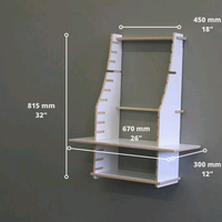 Station de travail de bureau ergonomique réglable en hauteur sans vis Bureau d'ordinateur mural en bois Bureau pour ordinateur portable Table
