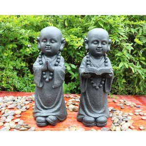 Statues d'animaux de bouddha, usine professionnelle, grande taille de vie, Sculpture de prière de moine Mgo en plein air