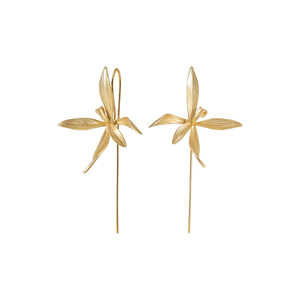 Pendientes de botón Dinle Orchid de oro, plata, aleación de zinc y titanio, regalo de moda, joyería para mujer, nueva actualización - Product Image 2