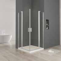 Cabine de douche coulissante à double porte en alliage d'aluminium