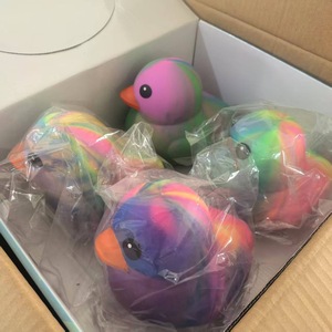 Large Jumbo <b>Squishy</b> Duck <b>Toy</b> TPR Squeeze Anti-Stress Relief Fidget <b>Toy</b> Slow Rising Decompression Rainbow Duck <b>Squishy</b> <b>Toy</b> - Product Image 5