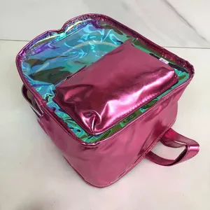 BSCI fábrica holofátrico láser impermeable PVC viaje niños jardín de infantes mochila organizador mochila almacenamiento bandolera