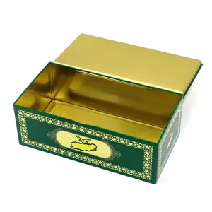 Kotak timah kemasan logam cetak kustom dapat digunakan kembali untuk hadiah permen Mint