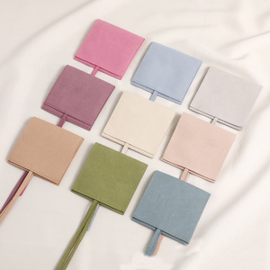 Pochettes à bijoux en microfibre personnalisées en gros, roses avec logo, pour l'emballage et le rangement des boucles d'oreilles, sac à bijoux en microfibre - Product Image 2