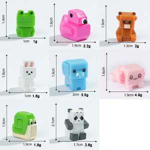 <span class=keywords><strong>D</strong></span>ễ thương cube động vật bức tượng thu nhỏ cho búp bê của Nhà Phụ kiện mini Flamingo Ếch nhựa tượng đồ trang trí vườn trang trí - Product Image 2