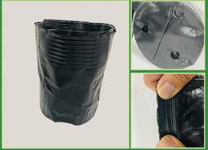 Pot de culture rond <span class=keywords><strong>en</strong></span> <span class=keywords><strong>plastique</strong></span> noir de 4 à 12 pouces, gobelet nutritif, bac de culture <span class=keywords><strong>pour</strong></span> la transplantation de semis <span class=keywords><strong>en</strong></span> pépinière - Product Image 5