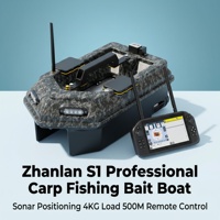 Sonar Zhanlan S1 double fréquence 2D, détecteur de poissons, bateau à appâts vidéo, GPS, télécommande 500m, capacité de charge 3-4kg, pêche à la carpe européenne