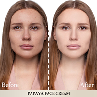 Crème éclaircissante biologique en gros Acide hyaluronique Extrait de papaye Améliore la peau terne Hydratante Éclaircissante Crème de soin du visage