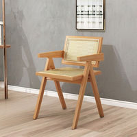 Chaise de salle à manger en cuir de style scandinave moderne - Fauteuil écologique imperméable avec dossier, multi-usages pour bureau, balcon, loisirs