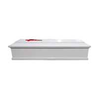 Ataúd de Cremación Ligero de MDF, Estilo Americano/Europeo, Acabado Blanco, OEM ODM, Personalizable, para Bebés y Funerarias
