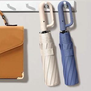 ร่มกันแดดขนาดใหญ่ 105 ซม. แบบพับสามตอน อัตโนมัติเต็มรูปแบบ พร้อมห่วงคล้องนิ้ว ดีไซน์คลาสสิก คุณภาพสูง ทนทานต่อสภาพอากาศ ป้องกันรังสียูวี - Product Image 5