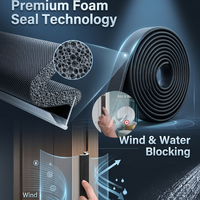 Bande d'étanchéité en mousse PU pour portes et fenêtres en bois, isolation phonique, joint d'étanchéité facile à installer, bande d'étanchéité contre les intempéries