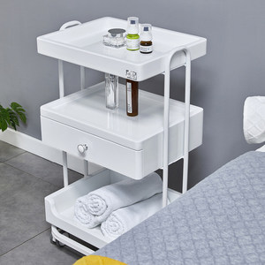 White 3 Tier Salon <b>Trolley</b> Rolling <b>Cart</b> Utility Storage Rack for Beauty Spa Salon - Product Image 3