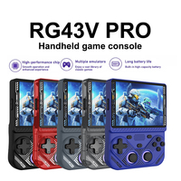 Console de jeu portable F RG43V Pro, écran IPS 4,3 pouces, système open source EE4.7, WiFi, bataille en ligne, console de jeu rétro