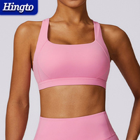 Activewear logotipo personalizado señoras Fitness deportes gimnasio sujetador mantequilla suave correr gimnasio Yoga Tops secado rápido espalda cruzada deportes entrenamiento sujetador
