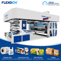 Máquina de Impresión Flexográfica de Impresión Central de Alta Precisión de 4 Colores para Películas Plásticas y Empaques Flexibles