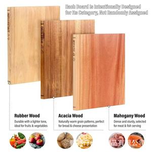 Wooden book-style cutting board and chopping board set (three pieces) - Book style, suitable for fruits, <b>vegetables</b>, and <b>fresh</b> - Product Image 3