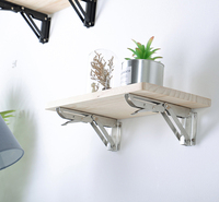 Zuogang edelstahl-Speicherhalter mit verstellbarem Winkel wandmontierte Regalhalterung wandmontierte faltbare Halterung