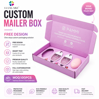Emballage de flacon de soin de la peau FSC 4 pièces, boîte d'emballage portable personnalisée, boîtes d'expédition et de courrier avec insert en papier pour désinfectant pour les mains en spray