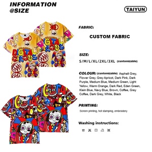 Camiseta con estampado digital de <span class=keywords><strong>One</strong></span> <span class=keywords><strong>Piece</strong></span> Luffy <span class=keywords><strong>Anime</strong></span> para niños, de algodón 100% tela tejida, diseño de sublimación 3D - Product Image 6