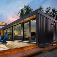 Maison préfabriquée standard américaine Tiny House avec fenêtre française