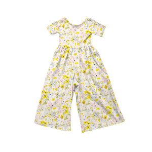 Pantalones Largos Anchos de Verano para Niños, Personalizados, Casuales, con Estampado Floral, Transpirables, de Algodón y Elastano, Mono para Bebé, Ropa para Hermanas - Product Image 5