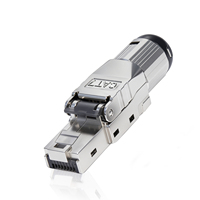 ZOERAX Nouveautés Connecteur RJ45 CAT8 sans outil, 2000 MHz 40 Gbit/s blindé STP, fiche Ethernet modulaire plaquée or