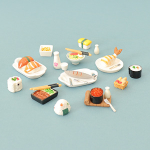KI huiyuan <span class=keywords><strong>Casa</strong></span> <span class=keywords><strong>de</strong></span> Muñecas Mini Sushi Comida Japonesa Juguete en Miniatura Plato Decorativo DIY Accesorios <span class=keywords><strong>de</strong></span> Escena para Mesa - Product Image 1