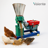 Machine à granulés d'aliments pour animaux à haute vitesse, diesel/essence, capacité de 300 à 800 kg/h, machine à granulés d'aliments diesel pour l'alimentation des bovins