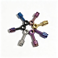 Konektor Crimp Titanium Alloy Custom Pabrik FOXTI AN3 Modifikasi Selang Rem Motor Baja Kelas 10.9