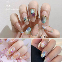 TSZS 12 pots de paillettes naturelles Aurora pour ongles, éclats de coquillages fins, poudre d'ormeau, décoration 3D pour manucure DIY