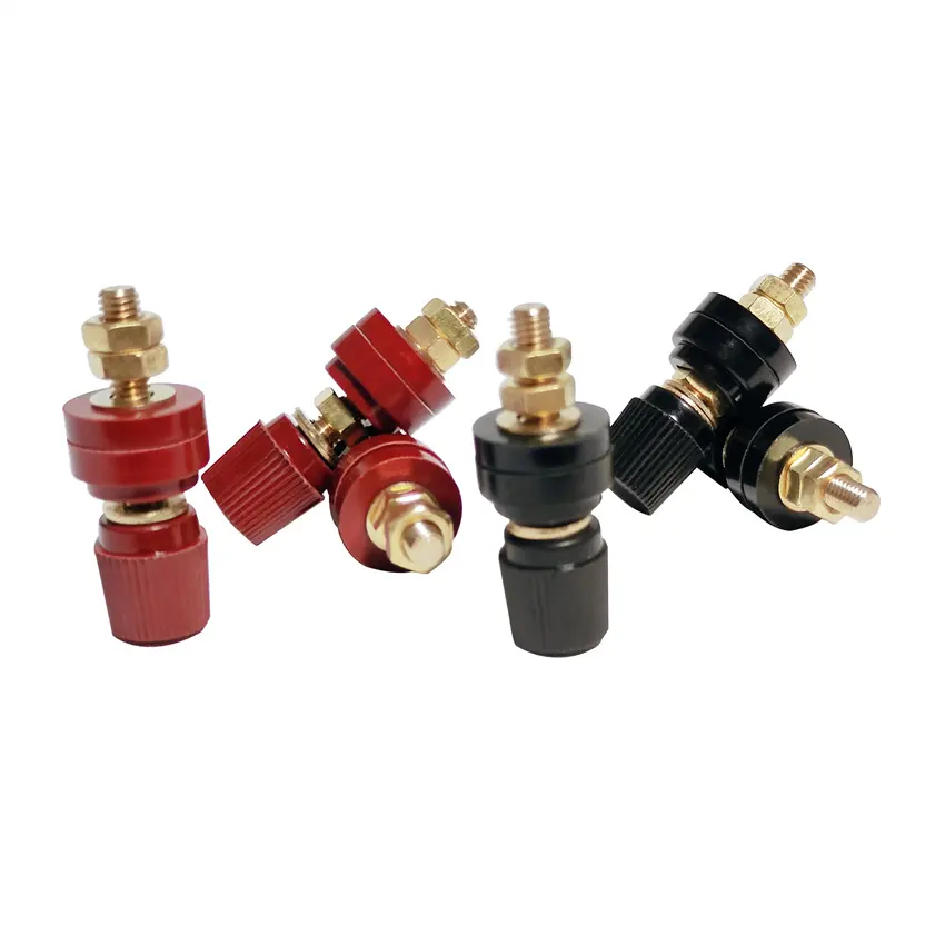high voltage Red and Black PSU terminal binding connector M5 M6 M8 M10 male plug screw Battery connectors terminal