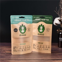 Sacs en papier Kraft biodégradable à fermeture automatique, Logo imprimé personnalisé, emballage pour sachets de thé avec fenêtre, vente en gros