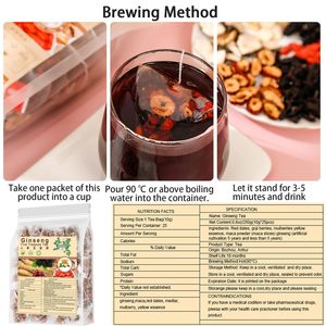 Tám kho báu tăng cường sức khỏe trà chất thận sức sống trà cho nam giới nhân sâm Wolfberry thảo mộc truyền túi trà có hương vị - Product Image 4