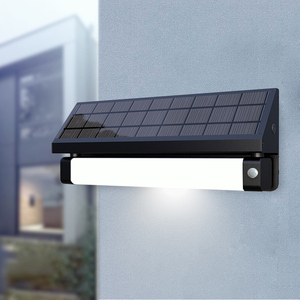 Custodia in lega di alluminio doppio colore bianco bianco caldo in una lampada da parete a led solare da 1000lumen con sensore di movimento PIR - Product Image 1