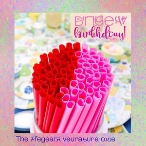 Pajita desechable de plástico en forma de corazón rosa, ecológica, biodegradable, 200 unidades, empaquetada individualmente para fiestas, agua - Product Image 6