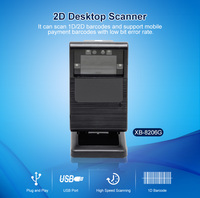 Lector de Códigos QR Vertical de Alto Rendimiento Syble XB-8206G, Verificador de Precios Android 2D, Escáner de Códigos de Barras de Escritorio