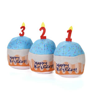 ของเล่นสุนัขคุณภาพสูง ของเล่นตุ๊กตาเค้กวันเกิดแบบมีเสียง ของเล่นสุนัขแบบมีเสียงบีบ ของเล่นสุนัขแบบทนทาน ของเล่นสุนัขแบบมีปฏิสัมพันธ์ - Product Image 2