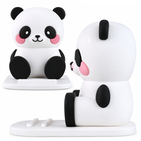 Soporte de Teléfono con Diseño de Panda, Adorable y Portátil, para Amantes de los Pandas, de PVC, Universal, para Escritorio