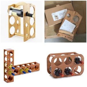 Bamboo Wine <b>Rack</b> 3 Tier Foldable Storage Display Stand For Home <b>Kitchen</b> - Product Image 5